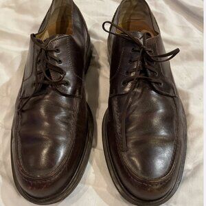 Salvatore Ferragamo Shoes Mens Size 9.5 D Brown Leather Oxford Vintage Lace Up